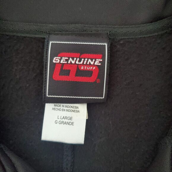 Genuine Stuff Notre Dame Full-Zip Jacket Men's Large Black Embroidered Logo Nice - Picture 4 of 13